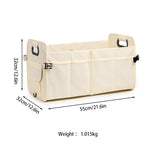 Black Car Storage Box - Foldable Waterproof Trunk Organizer - Top-Down View