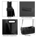 Brown Car Storage Box - Foldable Waterproof Trunk Organizer - Front View