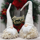 Off White Charming Handcrafted Christmas Gnome - Nordic Tomte Plush Figurine for Holiday Decor(14*14*48cm) - Side View