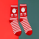 2-piece Santa-style socks for festive fun