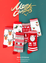 2-piece Santa-style socks for festive fun - Front View