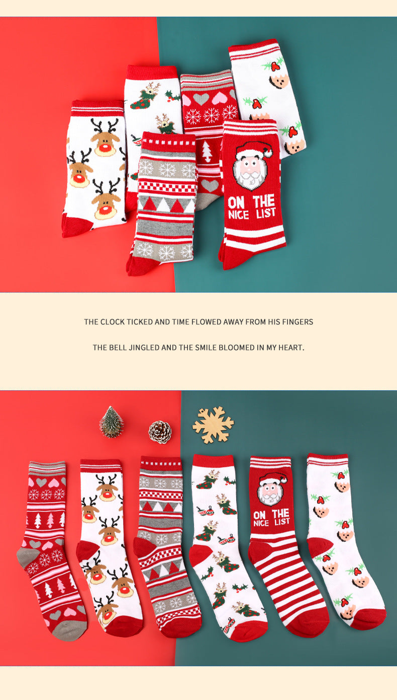 2-piece Santa-style socks for festive fun