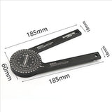Black Precision 360-Degree Miter Saw Protractor - Aluminum Alloy Angle Finder for Woodworking & Carpentry