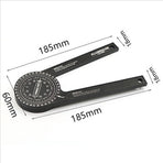 Black Precision 360-Degree Miter Saw Protractor - Aluminum Alloy Angle Finder for Woodworking & Carpentry