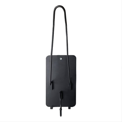 Iron Wall Mounted Motorcycle Helmet Holder - Heavy-Duty Gear Rack with Jacket Hook for Helmets, Coats & Accessories