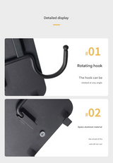 Iron Wall Mounted Motorcycle Helmet Holder - Heavy-Duty Gear Rack with Jacket Hook for Helmets, Coats & Accessories - Side View