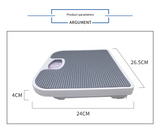White Classic Mechanical Bathroom Scale - Battery-Free Analog Body Weight Scale with Non-Slip Platform - Top-Down View