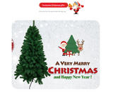 Lush Artificial Christmas Tree - Premium Green PVC Holiday Pine with Stand(120-240T) - Front View