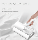 Cordless UV-C Dust Mite Vacuum - Lightweight Handheld Cleaner with HEPA Filtration for Mattresses, Sofas, and, Cordless