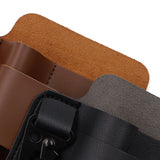 2-piece Brown Outdoor EDC Tactical Tool Waist Bag - Multi-Functional Belt Storage Pouch with Flashlight, Copper Sleeve, and Survival Knife Holder - Side View