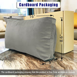 Grey New Fashion Velvet Recliner Headrest with Anti-Slip Base - Adjustable Neck Support Car Pillow - Front View