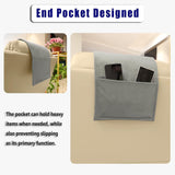 Grey New Fashion Velvet Recliner Headrest with Anti-Slip Base - Adjustable Neck Support Car Pillow - 45-Degree Angle