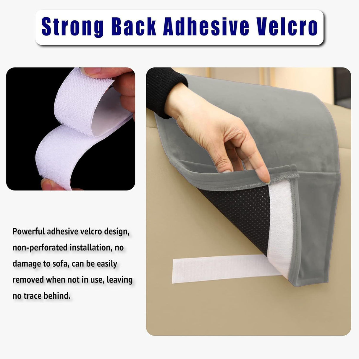 Black New Fashion Velvet Recliner Headrest with Anti-Slip Base - Adjustable Neck Support Car Pillow