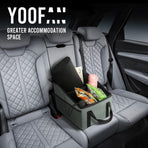 3-piece Blue Car Trunk Storage Box - Large Capacity Oxford Cloth Foldable Car Seat Organizer