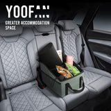 3-piece Blue Car Trunk Storage Box - Large Capacity Oxford Cloth Foldable Car Seat Organizer - Front View