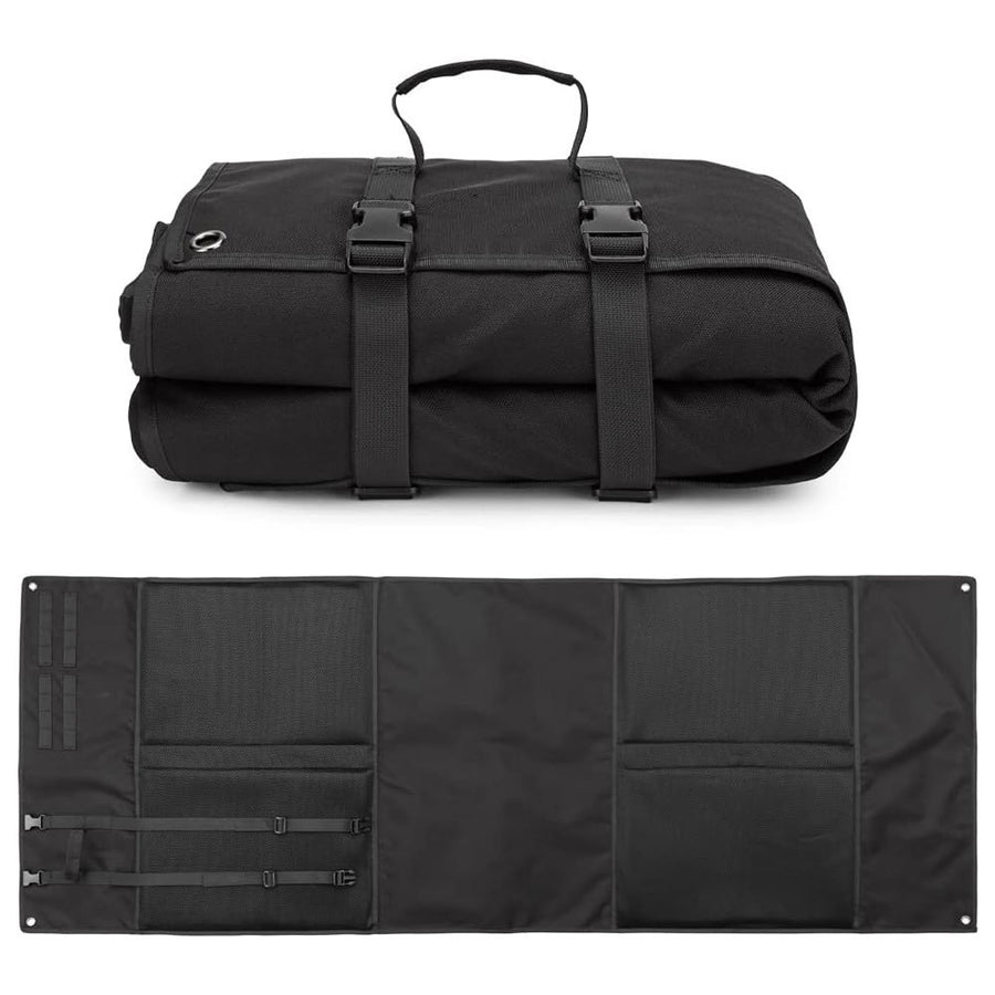 Portable Tactical Shooting Mat, Roll-Up Oxford Fabric, 200cm x 73cm, Black