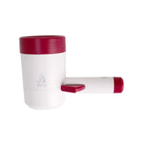 Deep red Portable Dog Paw Cleaner Cup - Semi-Automatic 360-degree Rotating Foot Washer with Soft Silicone Bristles