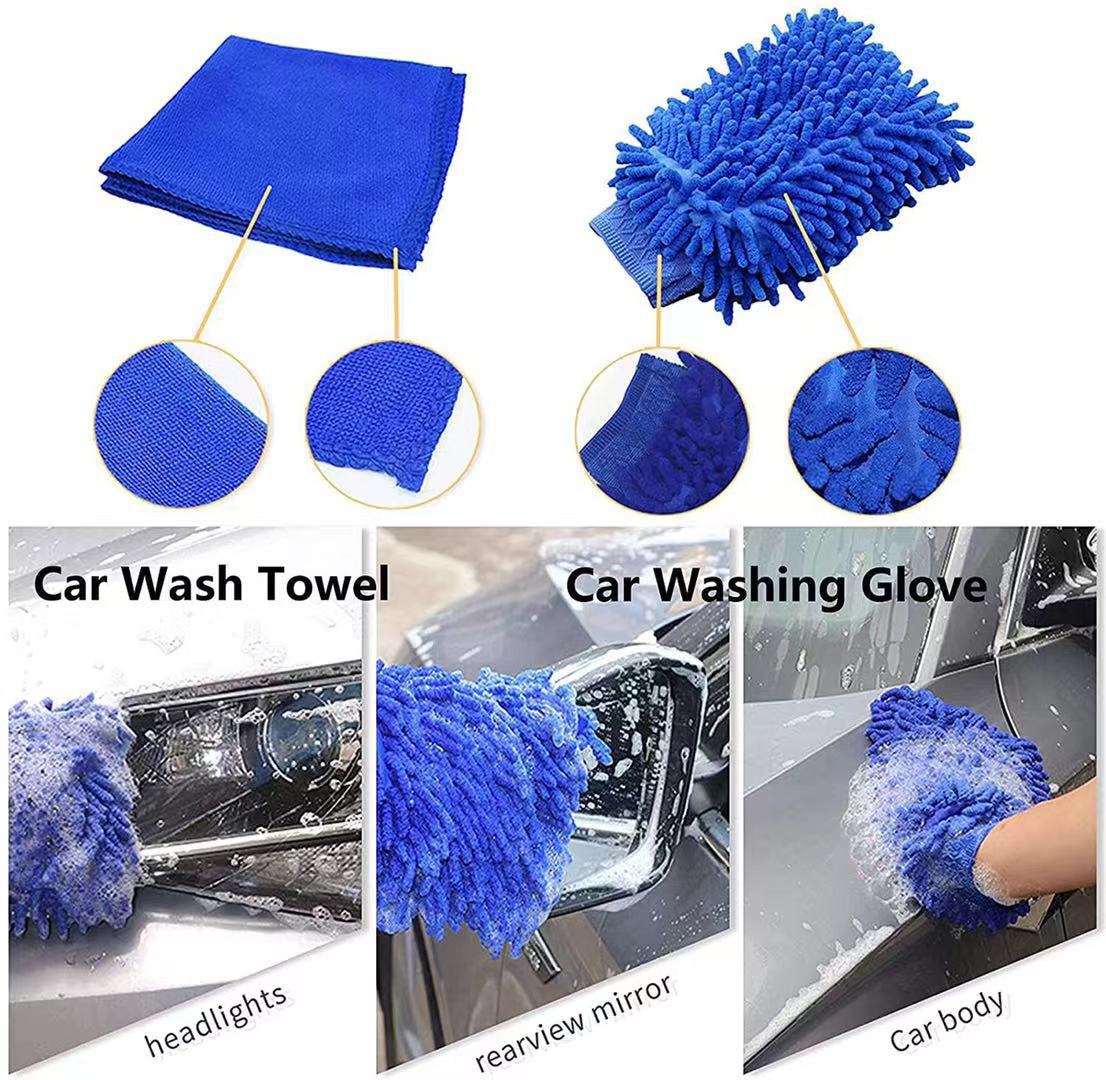 20-Piece set Ultimate Car Detailing Kit - Drill Brush & Polishing Pad Set for Car Interior, Wheels, and Exterior Cleaning