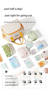 Beige Versatile 3-in-1 Nappy Bag | Convertible Backpack, Tote & Crossbody with Insulated Pockets - Front View