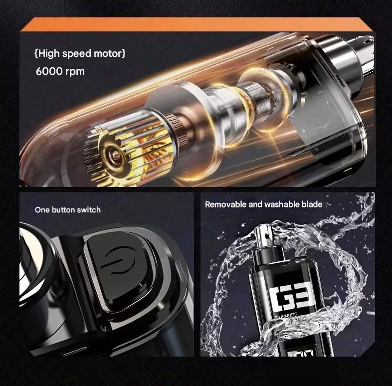 Black Painless Electric Nose & Ear Hair Trimmer - USB-C Rechargeable Grooming Tool with LED Battery Display for Men and Women