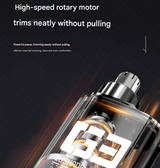 Black Painless Electric Nose & Ear Hair Trimmer - USB-C Rechargeable Grooming Tool with LED Battery Display for Men and Women - 45-Degree Angle