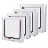 Secure 4-Way Locking Pet Door for Cats & Small Dogs - Easy Access Flap for Doors, Walls & Glass(Size S) - Front View