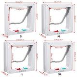 Secure 4-Way Locking Pet Door for Cats & Small Dogs - Easy Access Flap for Doors, Walls & Glass(Size XL) - Top-Down View