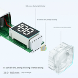 Purple Handheld UV LED Nail Curing Pen - Portable USB-C Rechargeable Light for Fast-Drying Gel Polish & Nail Art - Top-Down View