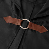 Blue Shadow Wanderer Hooded Cape - Premium Velvet Robe for Jedi, Wizard & Medieval Cosplay - Top-Down View
