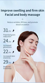 White EMS Microcurrent Facial Lifting Massager - Skin Tightening & Sculpting Beauty Tool - Front View