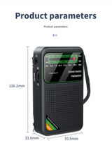 Golden JOC TG-77 Multi-Band Rechargeable Radio for Seniors - Automatic Channel Search, FM/AM/SW Bands - Rear View