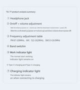 Black JOC TG-77 Multi-Band Rechargeable Radio for Seniors - Automatic Channel Search, FM/AM/SW Bands - 45-Degree Angle