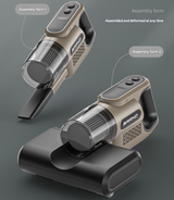 White High-Power Wireless UV Sterilization Mite Removal Vacuum Cleaner - Powerful Suction and Deep Cleaning for Home Use - Rear View