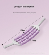 Pink Four-Row Bendable Massage Roller - Muscle Relaxation and Sensory Integration Training for Children - Rear View