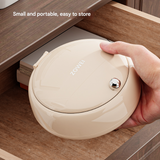 Cream color Modern Portable Sewing Kit - All-in-One Compact Organizer with Magnetic Pin Cushion for Home & Travel - Front View