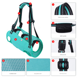 Black Pet Support Harness for Senior and Disabled Dogs - Adjustable Chest and Back Support Leash(Size M) - Top-Down View