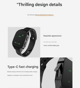 Black Smart Microcurrent Wristband Sleep Aid - Wearable Sleep Assistance Device