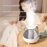 White 3.5L Smart Cool Mist Humidifier with Dual Nozzle & Digital Display - Ultra-Quiet Air Purifier for Bedroom and Office - Front View