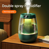 Green 3.5L Smart Cool Mist Humidifier with Dual Nozzle & Digital Display - Ultra-Quiet Air Purifier