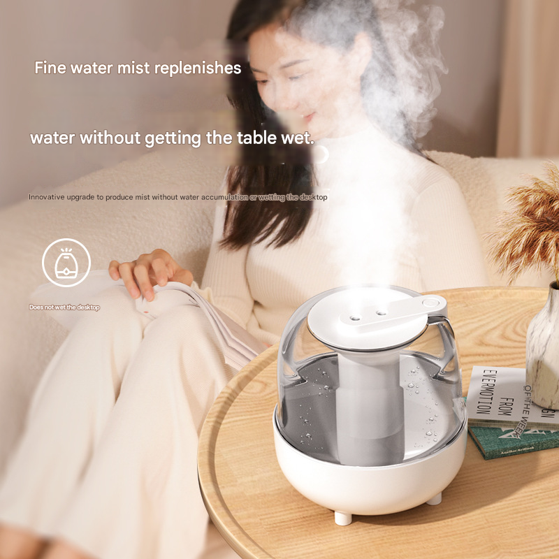 Green 3.5L Smart Cool Mist Humidifier with Dual Nozzle & Digital Display - Ultra-Quiet Air Purifier