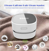 Red Rechargeable Cordless Mini Desktop Vacuum - Portable Handheld Cleaner for Desk, Keyboard, Crumb & Dust - 45-Degree Angle