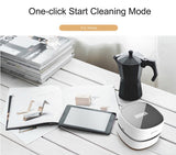 Yellow Rechargeable Cordless Mini Desktop Vacuum - Portable Handheld Cleaner for Desk, Keyboard, Crumb & Dust - Side View