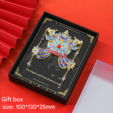 Imperial Chinese Phoenix Crown 3D Metal Fridge Magnet - Mystery Blind Box Collectible Gift - Side View