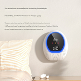 Black Rechargeable Ozone & UV-C Air Purifier with Remote - Portable Odor Eliminator for Home, Pets & Closets - Front View