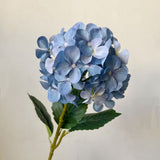 5-Piece Dark Blue Premium Lifelike Hydrangea Artificial Flowers- 60cm Long Stem Faux Floral Bouquet