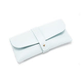 3-Pieces Sky blue Chic & Sleek PU Leather Soft Eyeglass Case - Protective Pouch for Sunglasses & Reading Glasses