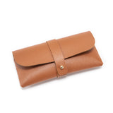 3-Pieces brown Chic & Sleek PU Leather Soft Eyeglass Case - Protective Pouch for Sunglasses & Reading Glasses
