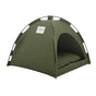 Green Premium Portable Pet Tent Bed with Cooling Mat - Breathable Foldable Outdoor Indoor Cat Dog House Shelter for Summer(Size: M)