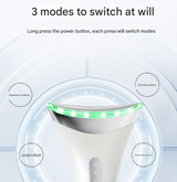 MJ-400 Black Rechargeable EMS Facial & Neck Sculpting Device - 3-in-1 LED Light Therapy Massager(Three colors) - Front View