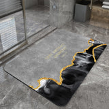 Quicksand and golden grey Modern Absorbent Diatomaceous Earth Bath Mat - Quick Dry, Non-Slip, Soft Bathroom Floor Mat